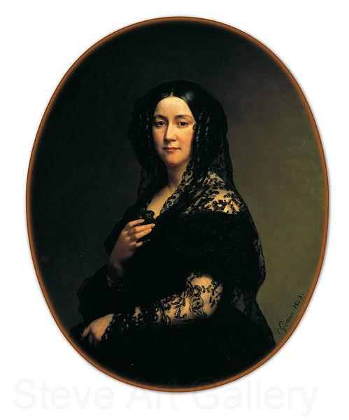 unknow artist Portrait de la Comtesse Adolphe de Rouge nee Marie de Saint-Georges de Verac France oil painting art